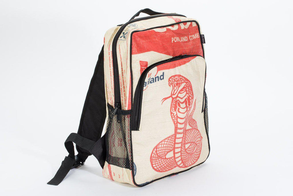 Square Upcycled Backpack, Eco-Friendly, Sustainable