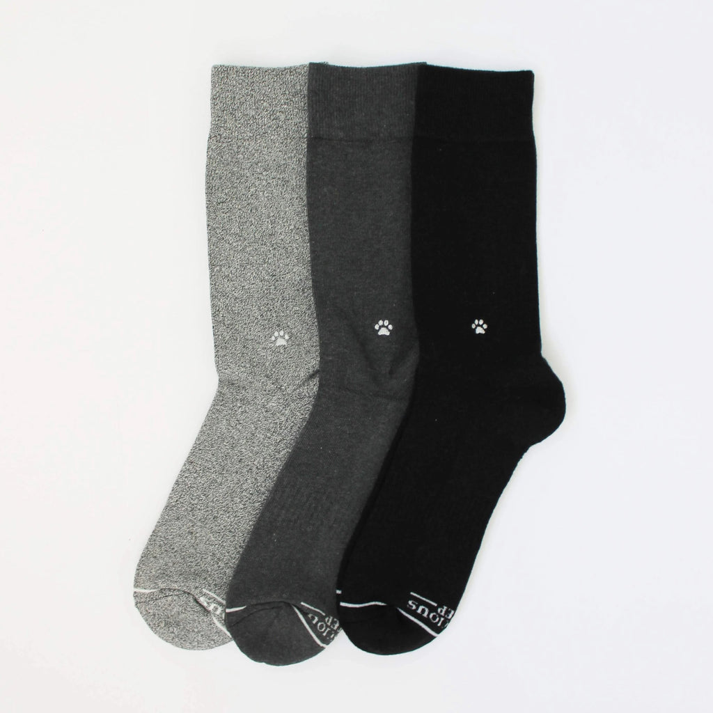 3 Pairs of Organic Socks in Gift Box that Saves Dogs Lives!