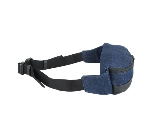 Upcycled Denim & Tire Hip /Fanny  Pack- Eco-friendly- USA Made - Saves Landfill Space!