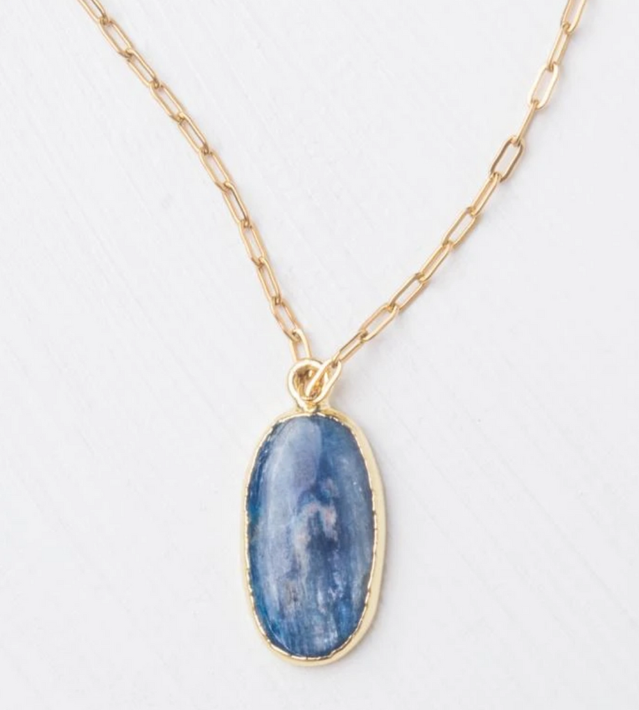 Blue Kyanite Stone Necklace- Give Freedom To Girls & Women