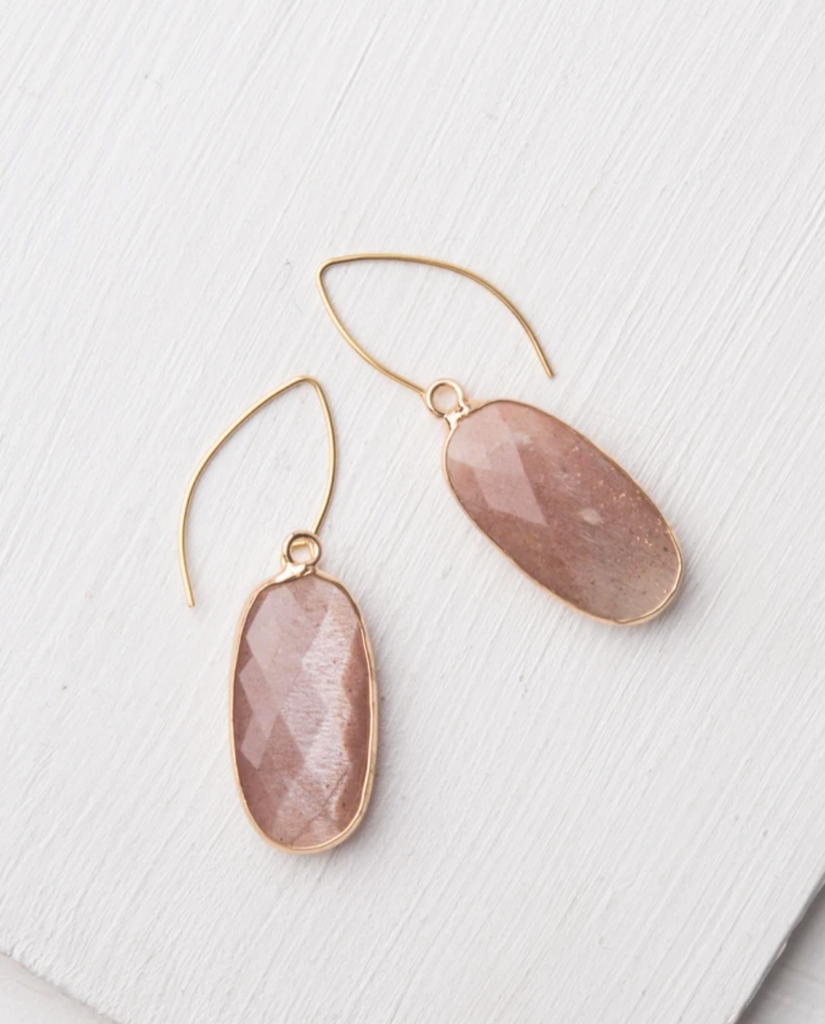 Pink Sun Stone Earrings, Give freedom & create careers for exploited girls & women!