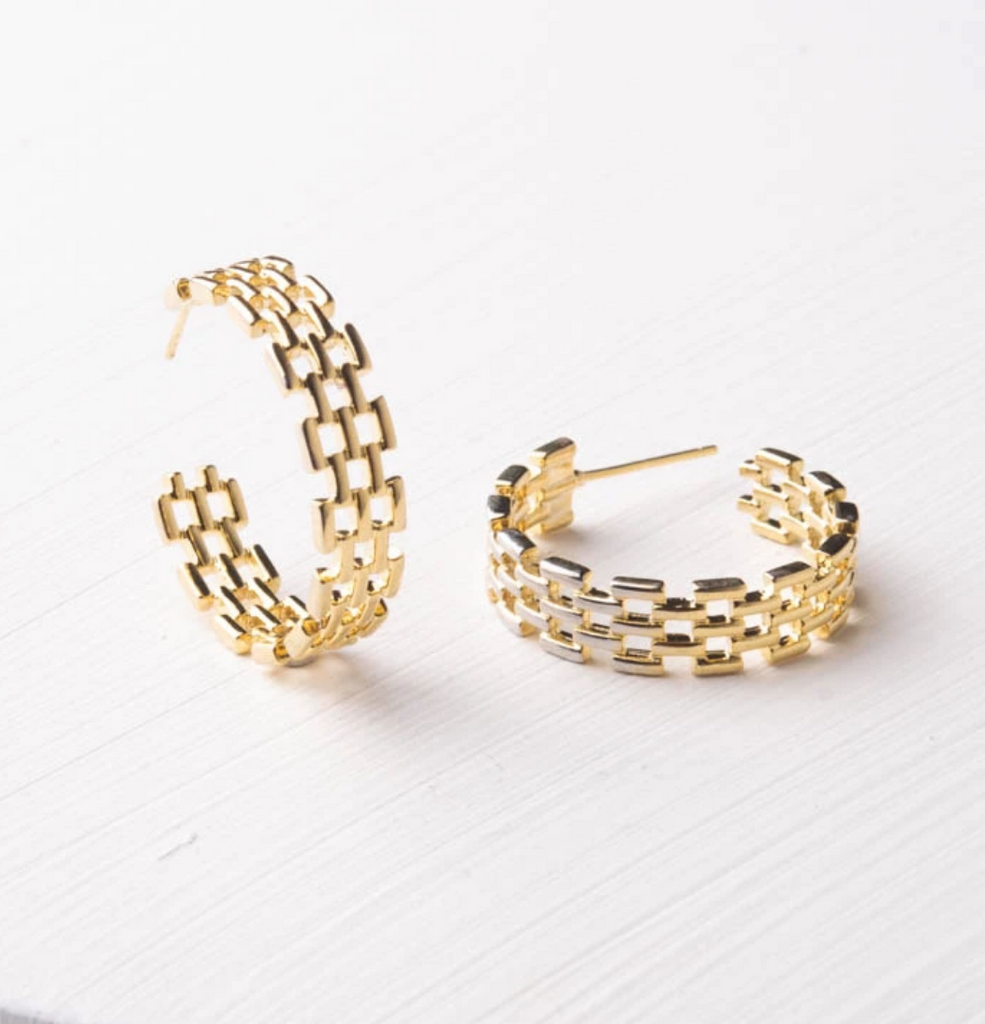 Gold Geometric Hoop Earrings, Give freedom to exploited girls & women!