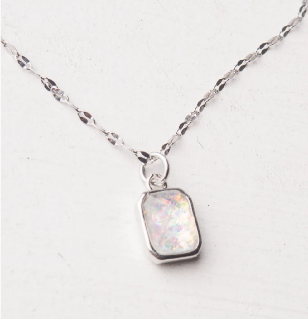 Silver Opal Necklace - Give Freedom To Girls & Women