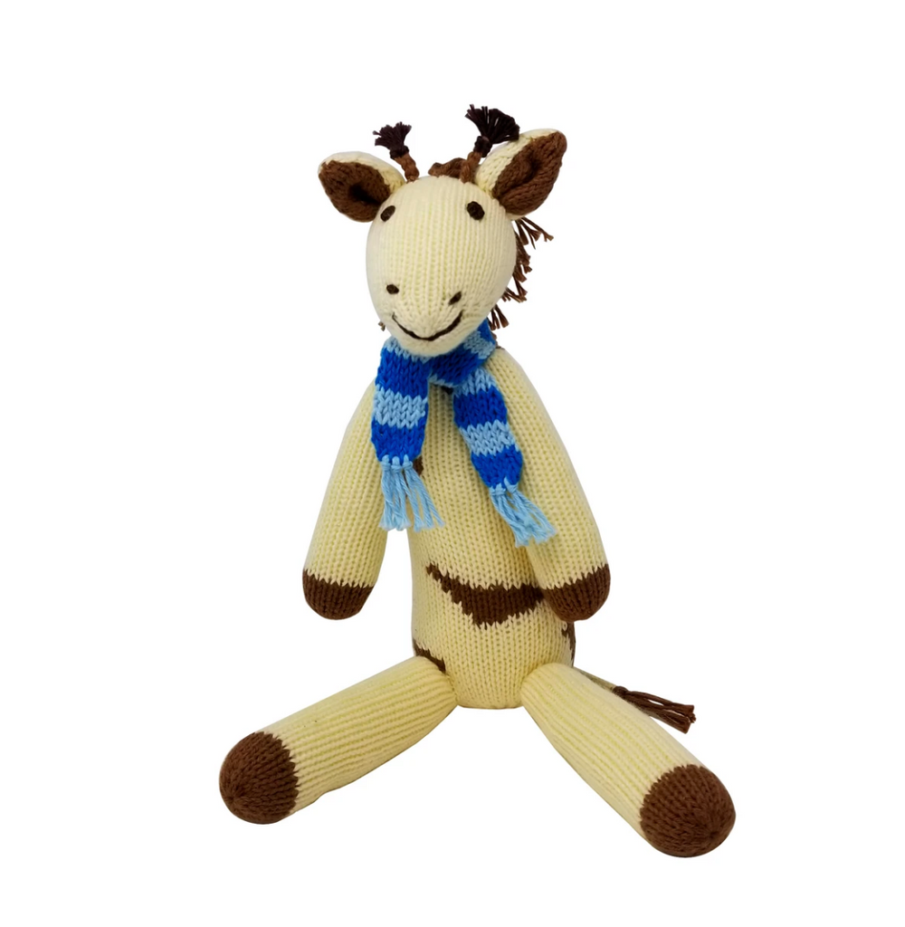 Hand Knit Giraffe Stuffed Animal, Fair Trade