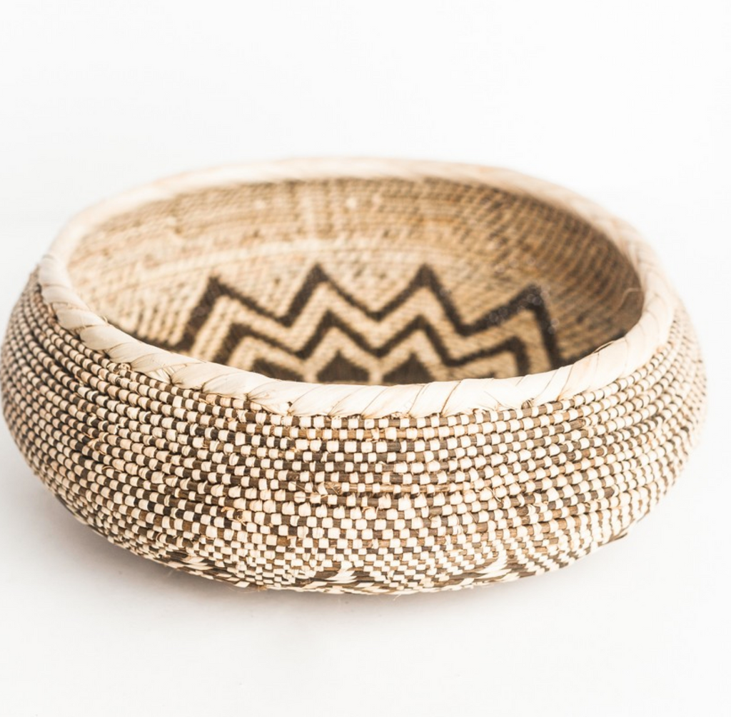 12" Hand Crafted Zambia Fruit Basket Bowl, Fair Trade