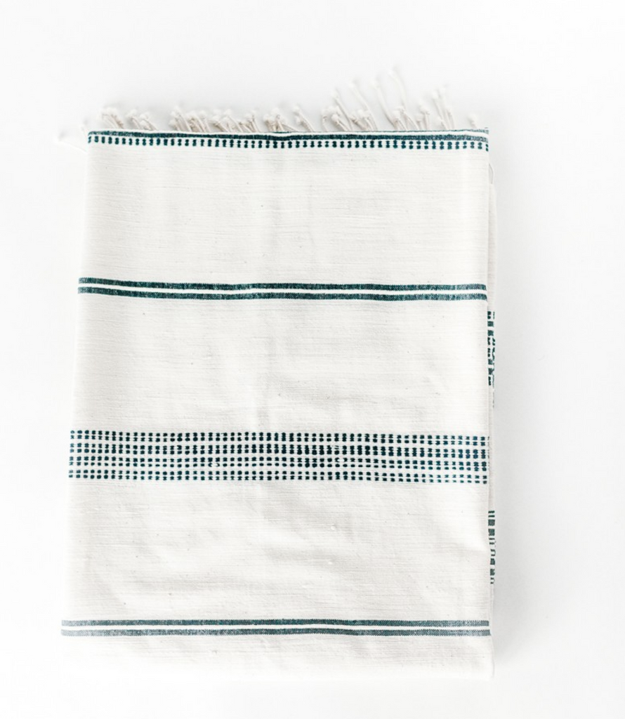 Hand Woven Striped Ethiopian Cotton Lightweight Throw (assorted colors)- Eco-Friendly, Fair Trade
