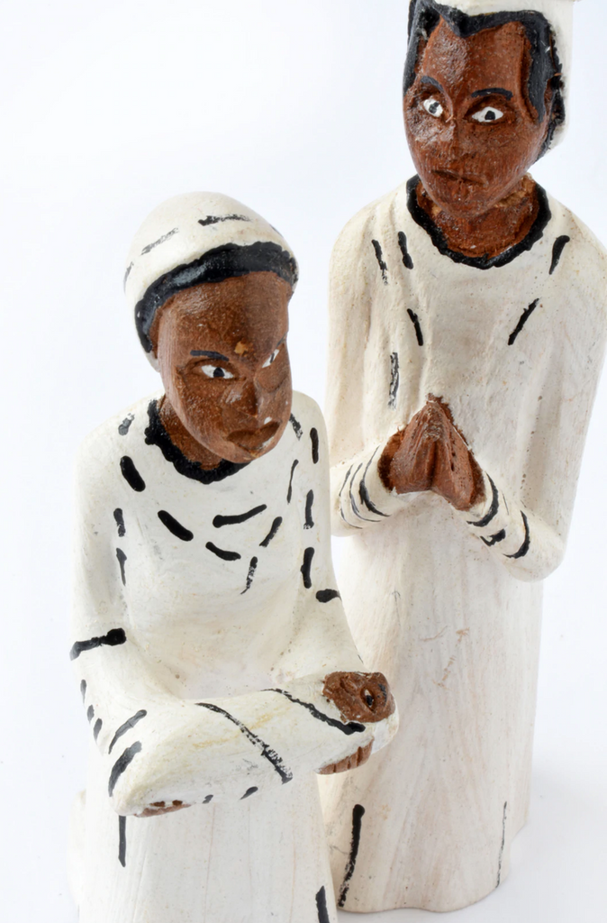Handcrafted Wooden Christmas Nativity Scene, Fair Trade, Mozambique
