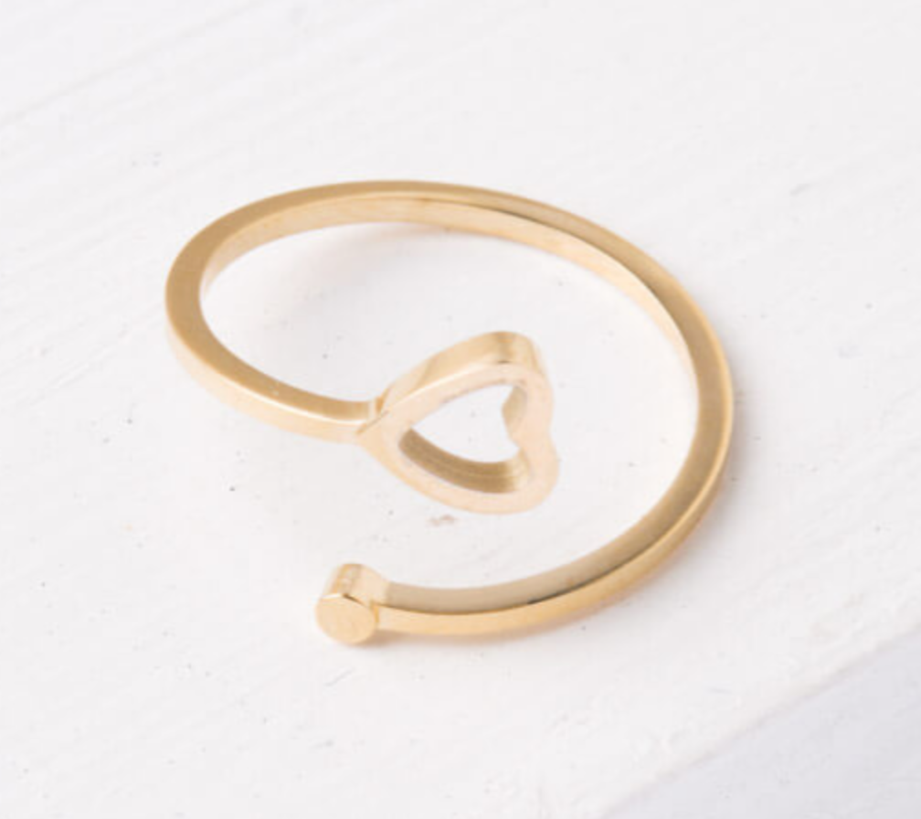 Gold Heart Ring, Give freedom to exploited girls & women!