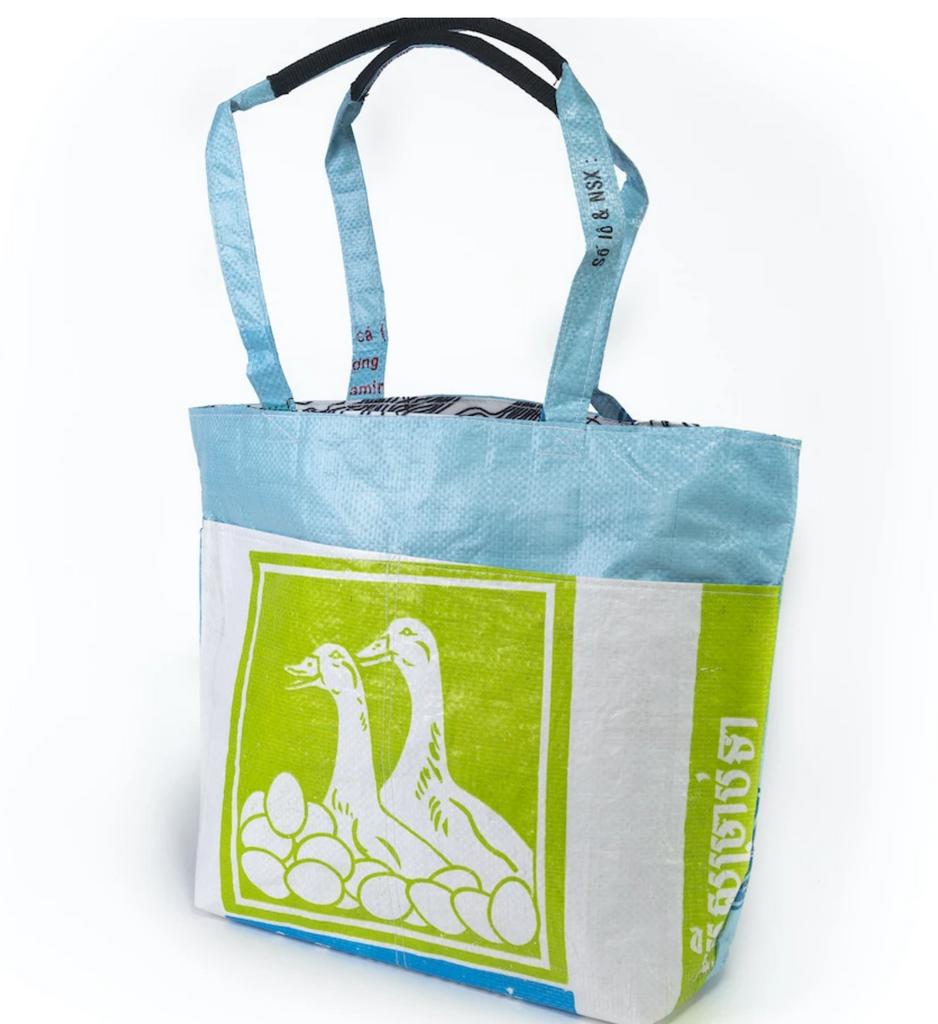 Upcycled Tote Bag, (Choose your Pattern) Saves landfill space, supports sustainable & healthy communities worldwide.