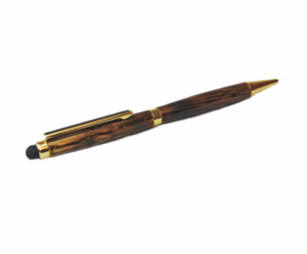 Handcrafted Stylus Pen , Upcycled Barrel Wood & 24k Gold - US Made, Save our Landfills!