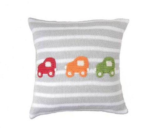 Three Car Baby Pillow, Handmade, Support Fair Trade Artisans - Give Back Goods