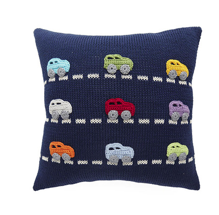 Nine Cars Pillow-  Baby /Child - Support Fair Trade for Artisans - Give Back Goods