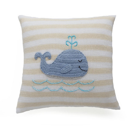 Striped Whale Pillow, Baby and Child, Handmade, Fair Trade - Give Back Goods