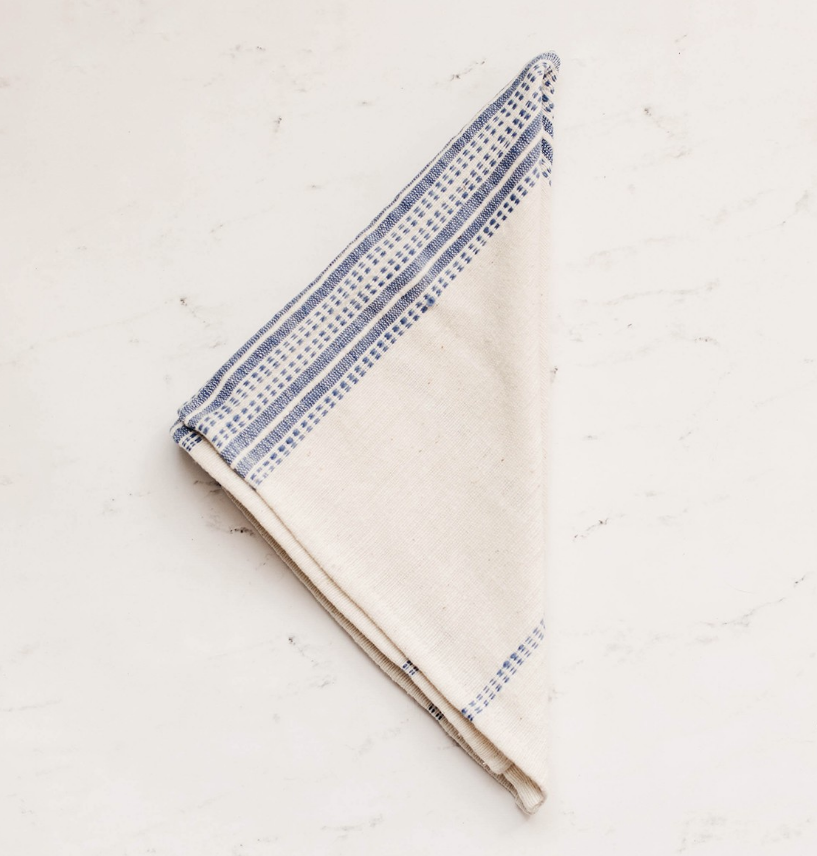 Set of 4- Hand Woven Ethiopian Cotton Dinner Napkins- Eco-Friendly, Fair Trade - Give Back Goods