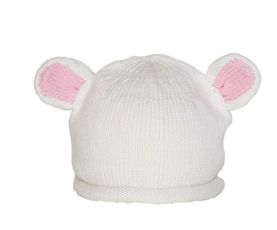Handmade Knit Polar Bear Ears Baby /Toddler Hat  - Fair Trade - Give Back Goods