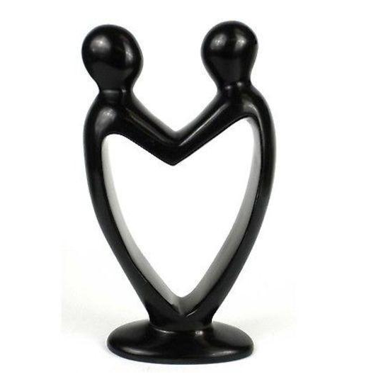 Handcrafted Soapstone Lovers Heart Sculpture - Fair Trade, eco-friendly - Give Back Goods