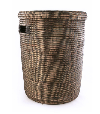Black /Brown Hamper Laundry Storage Basket- Fair Trade, Eco-Friendly - Give Back Goods
