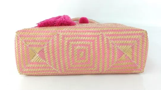 Pink Wayuu Basket Bag, one of a kind, Fair Trade & Hand Crafted - Give Back Goods