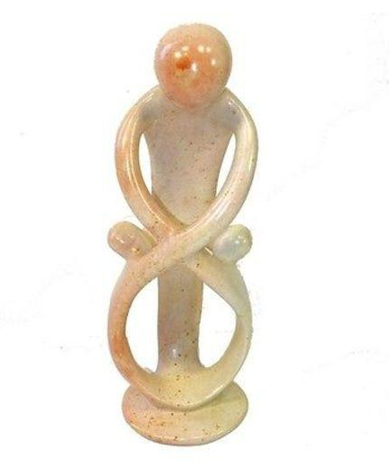 10" Handcrafted Soapstone Parent and Children Sculpture - Fair Trade, eco-friendly - Give Back Goods