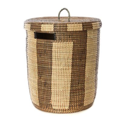Striped Hamper/Laundry Basket, Fair Trade, Eco Friendly - Give Back Goods