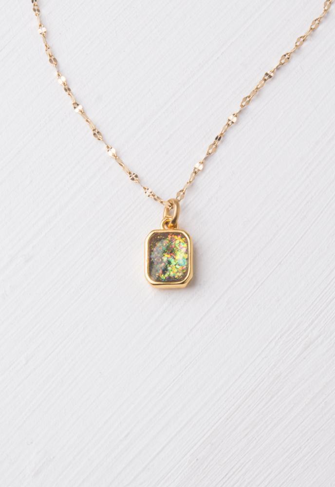 Multicolored Opal & Gold Necklace- Giv Freedom To Women & Girls