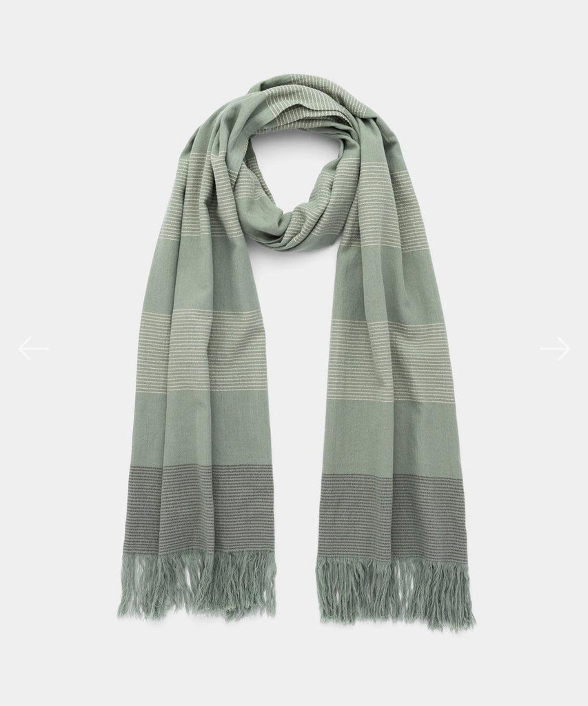 Sage Green Cotton Scarf/ Shawl - Help Break the Cycle of Poverty!