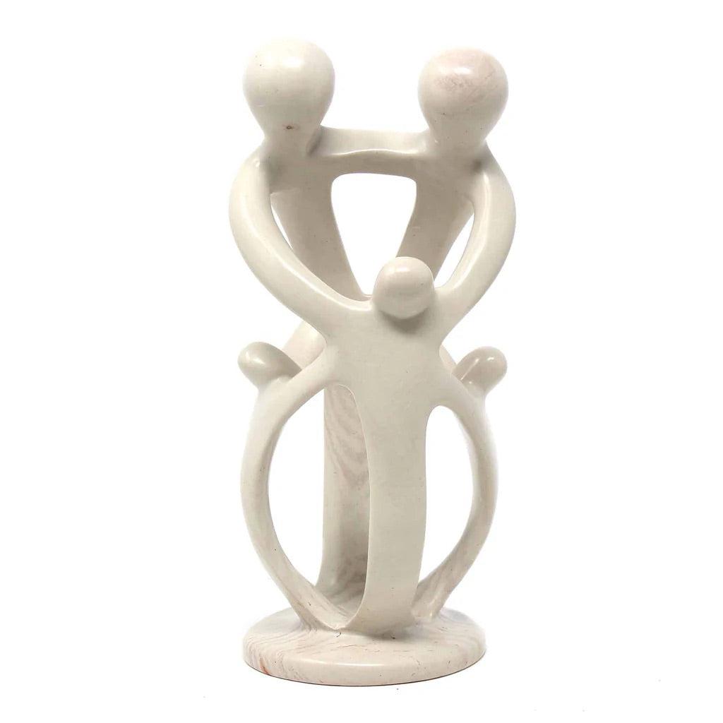 10" Handcrafted Soapstone Family Sculpture - Fair Trade