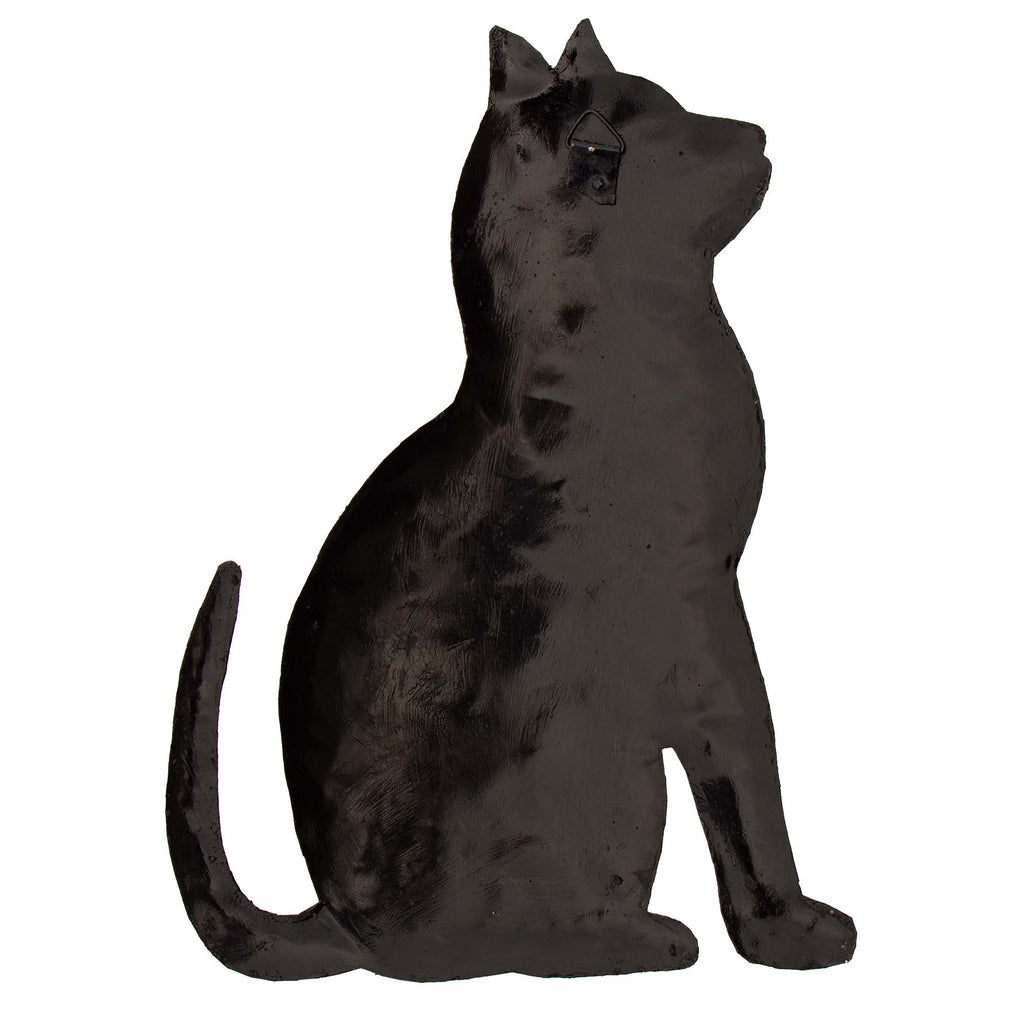 Hand Crafted Cat Wall Art made from Steel Drums, Hand Painted, Fair Trade, Haiti , 14.5 inch