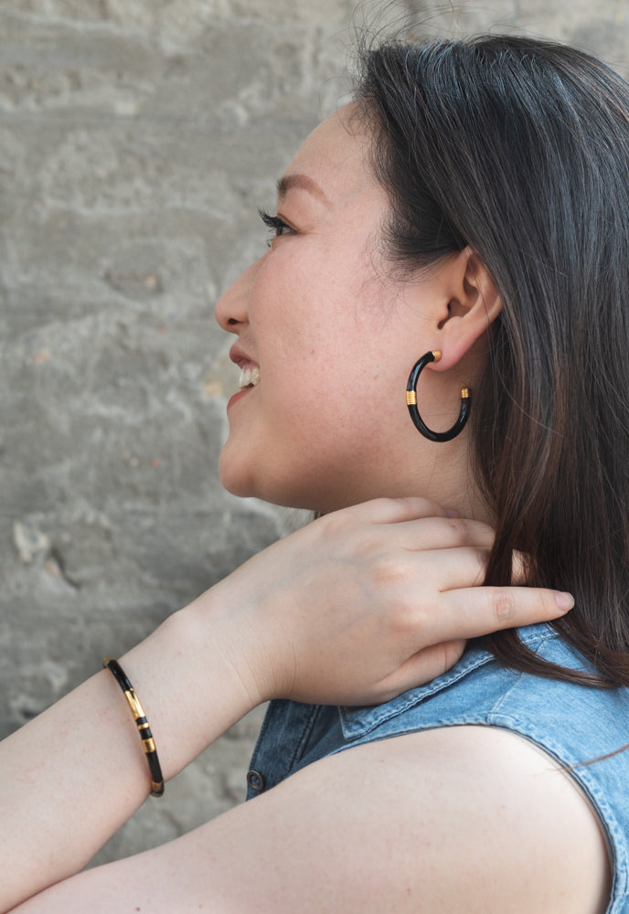 Gold & Black Hope Cuff Bracelet  - Give Hope To Women!