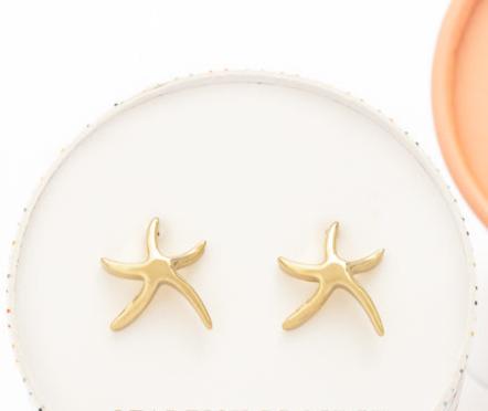 Starfish Stud Earrings in Gold, Give Freedom to Women!