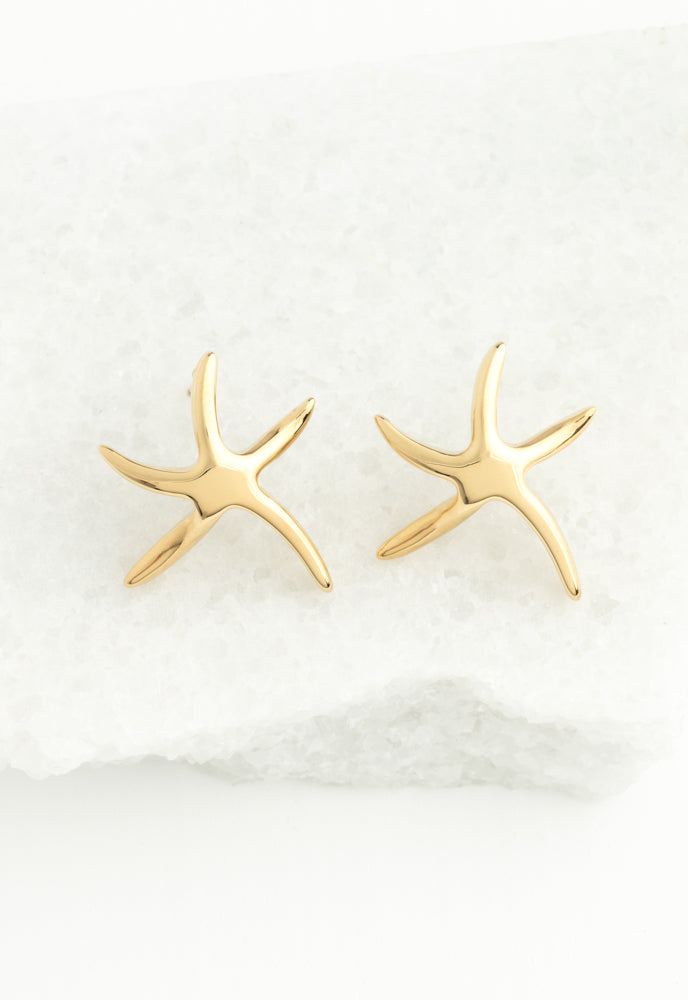 Starfish Stud Earrings in Gold, Give Freedom to Women!