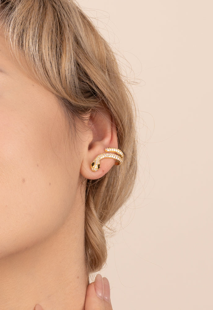 Gold Snake Earrings - Supports Women Survivors