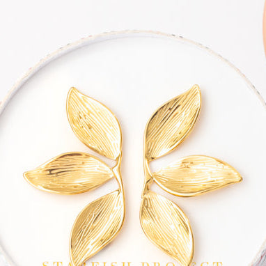 Gold Leaf Branch Earrings - Supports Survivors