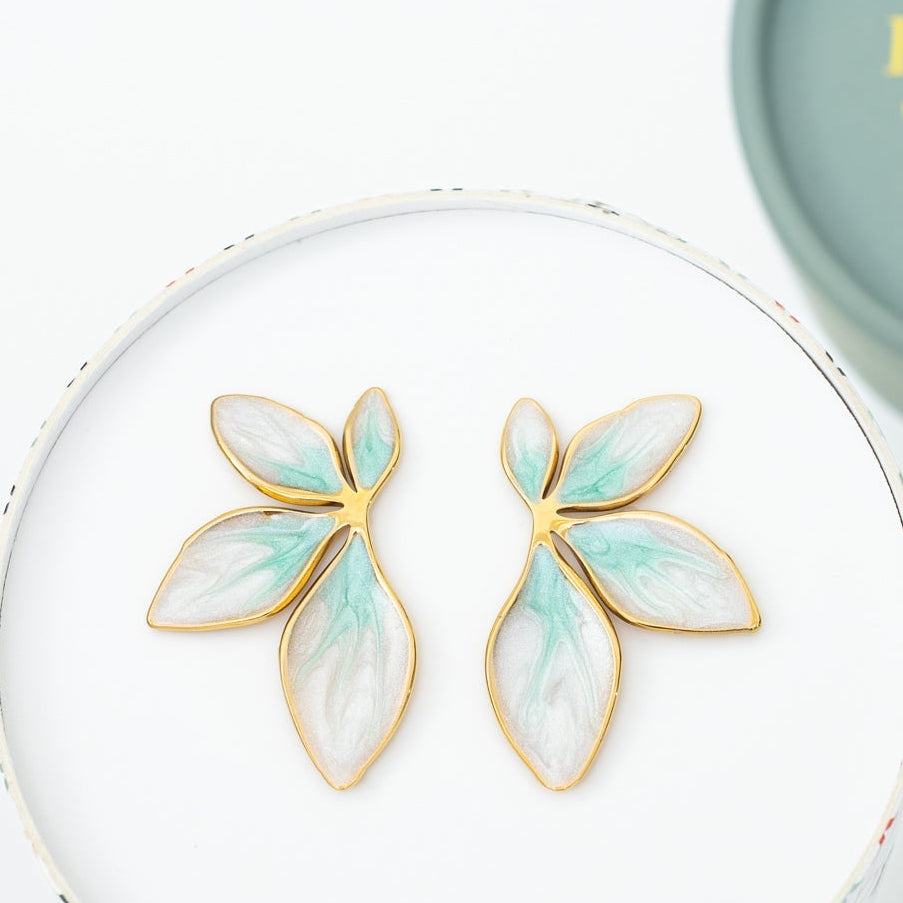 Mint Leaf Earrings - Supports Survivors