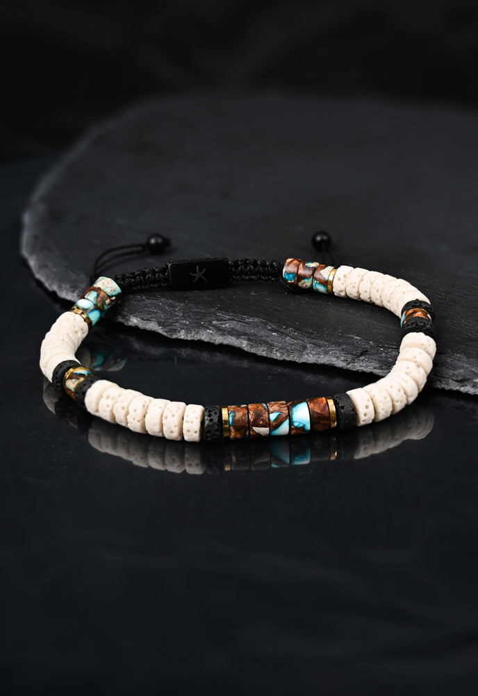 Lava Bead Men's Bracelet- Supports Survivors