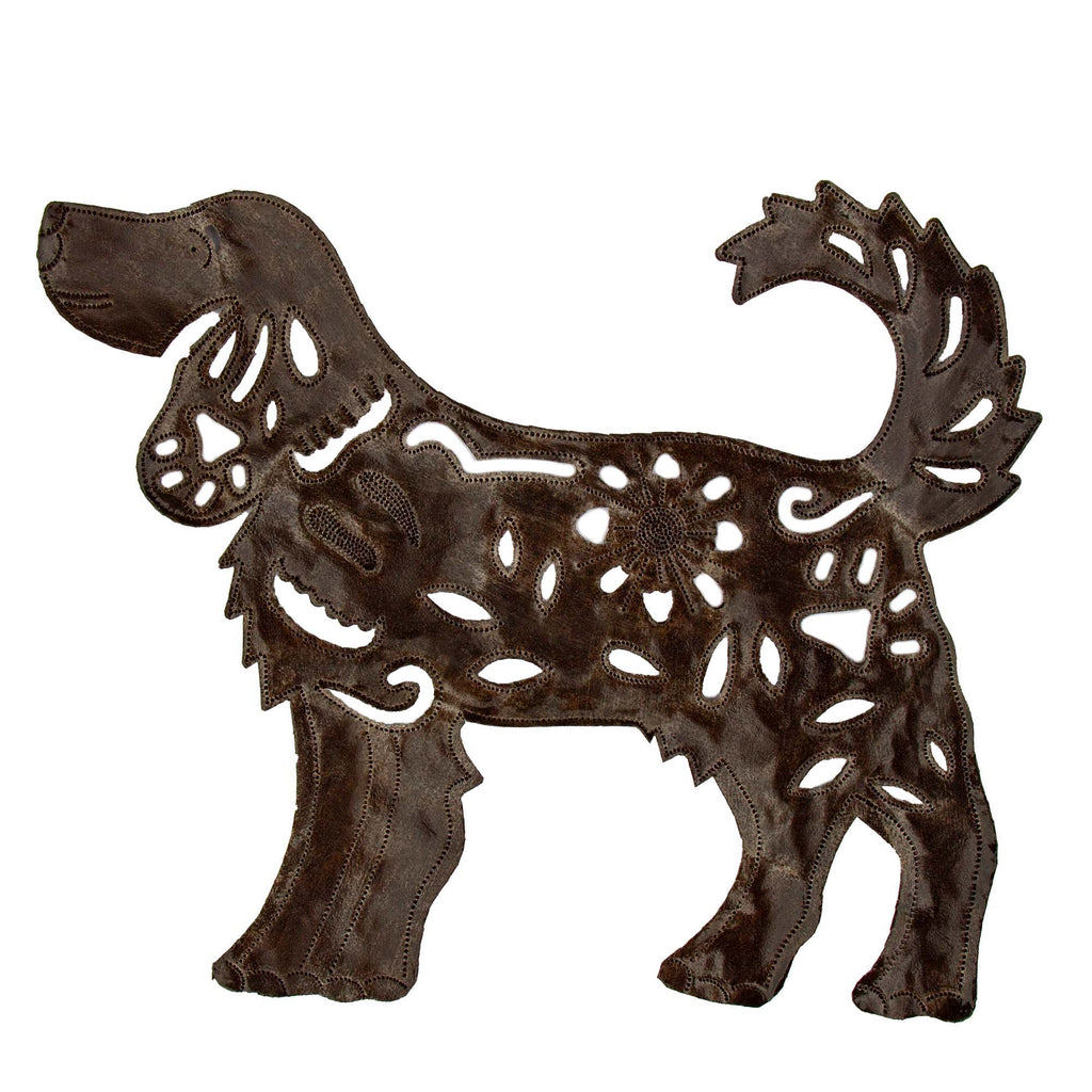 Handmade Steel Drum Dog Wall Art, 13 inch, Fair Trade, Haiti