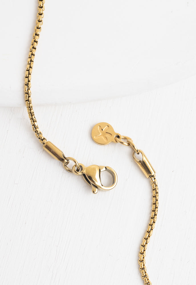 Abolone & Mother of Pearl Gold Locket Necklace - Supports Women Survivors