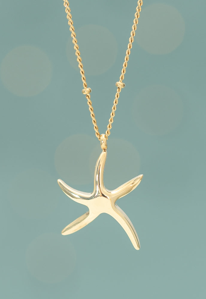 Starfish Necklace in Gold, Give freedom to Women!