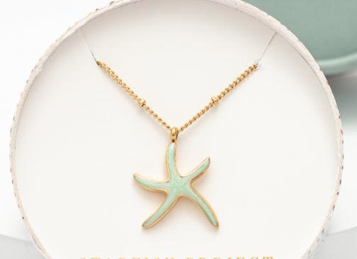 Starfish Necklace in Mint, Give Freedom To Women!