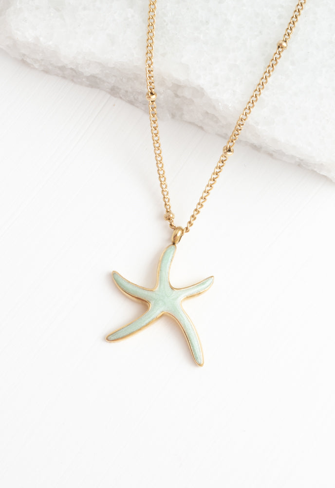 Starfish Necklace in Mint, Give Freedom To Women!