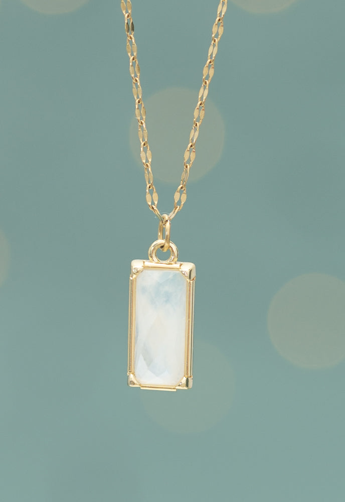 Moonstone Necklace in Gold, Gives Freedom to Women!