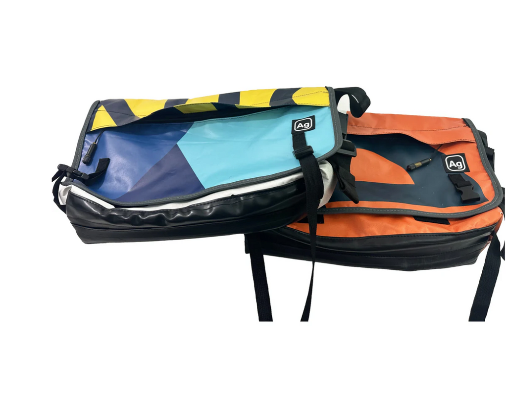 Upcycled Messenger / Laptop Bag, Billboard or Tire style,  Made in the USA, Saves Landfill Space!