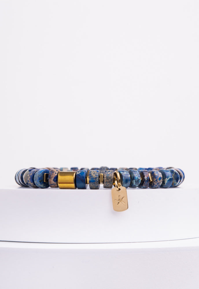 Blue Beaded Emperor Stone Bracelet, Gives Freedom to Women!