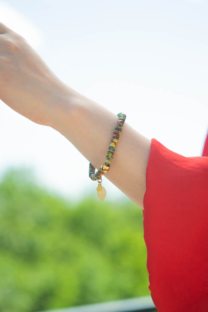 Desert Beaded Stretch Bracelet, Gives Freedom to Exploited Women!