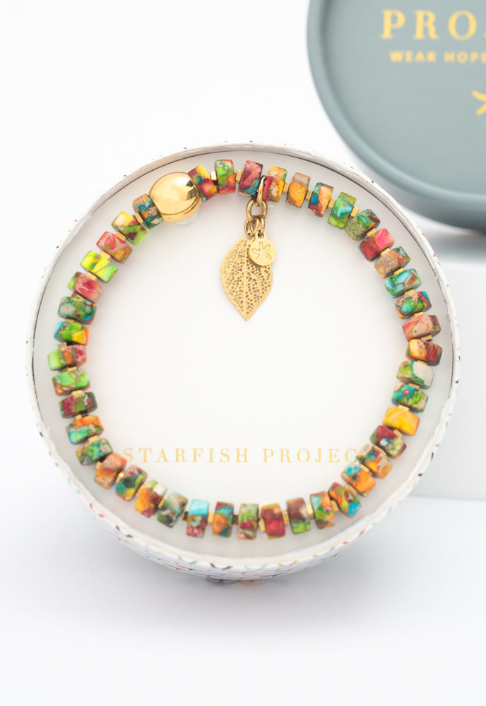 Desert Beaded Stretch Bracelet, Gives Freedom to Exploited Women!