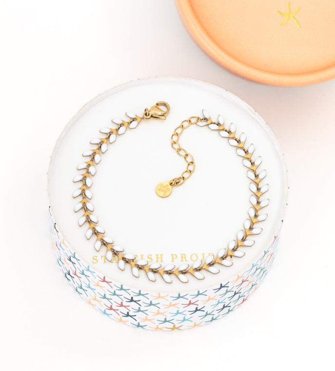 Seeds of Hope Bracelet in Gold and Ivory, Give Freedom to Women!