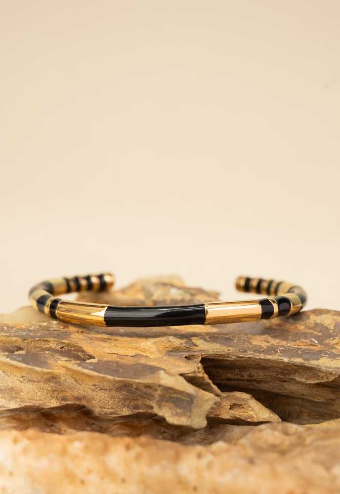 Gold & Black Hope Cuff Bracelet  - Give Hope To Women!