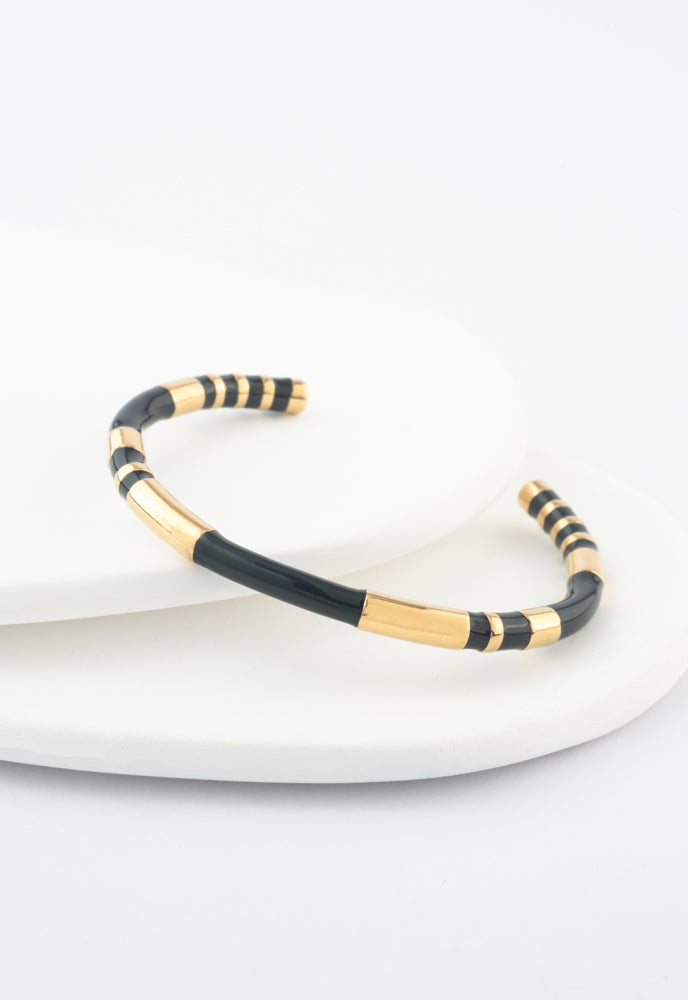 Gold & Black Hope Cuff Bracelet  - Give Hope To Women!