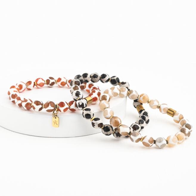 Set of 3 Agate Bracelets- Give Freedom to Exploited Women!