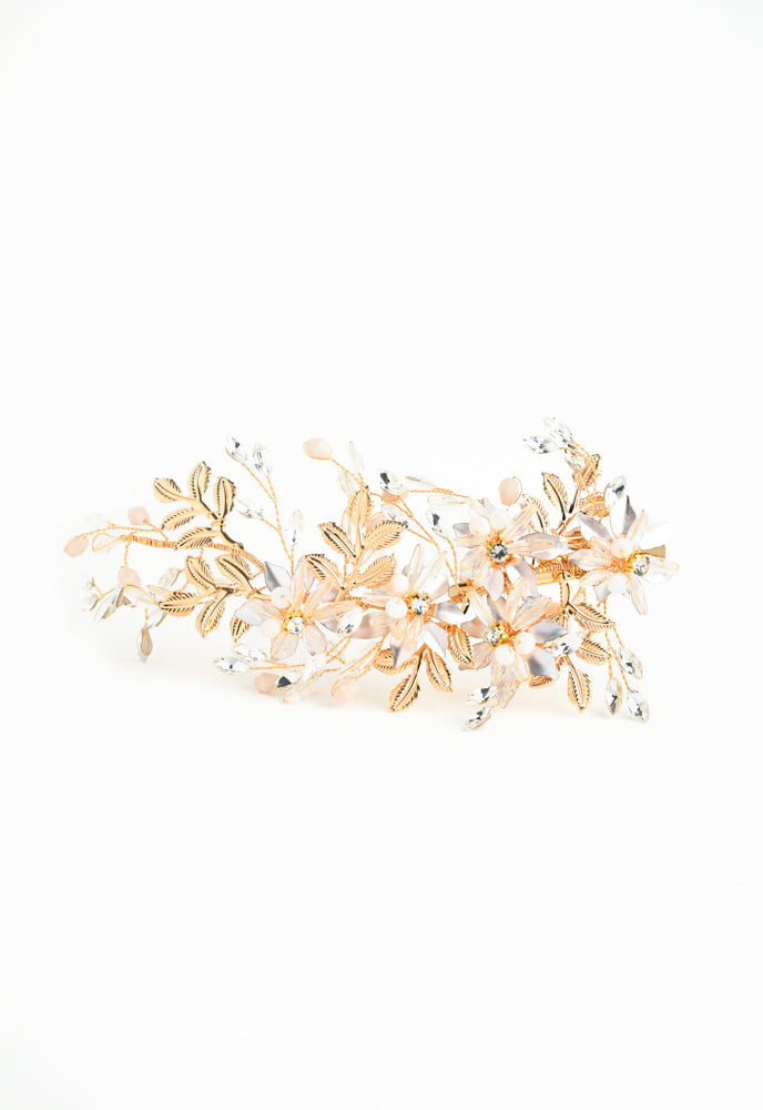 Gold Crystal and Zircon Hair Clip - Give Freedom to Women!